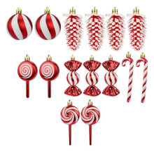15Pieces Christmas Ornaments Candy Theme Christmas Candy Ornaments Set Xmas Tree Decorations Festive for Home,B
