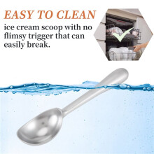Ice Cream Scooper Kitchen & Dinning Solid Ice Cream Scoop, Kitchen Scooper With Non-Slip Rubber Grip, Scooping For Hardest Ice Cream