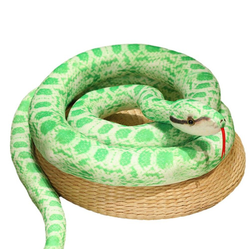 Simulatie Python Knuffel Reuzenpython  Pluche Dierenpluche  Halloween Decoratie Cadeau Groene Python