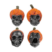 Halloween Skull Resin Ornaments Holiday Secret Room Horror Pumpkin Hat Skull Decoration Layout Crafts