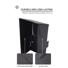Foldable Sunhood Magnet Sun Hood Magnetic Sunshade for Mobile Phone Smartphone Black