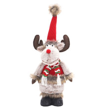 Christmas Doll Cute Christmas Retractable Doll Deer Window Props Decoration for Home Indoor Holiday Decor B