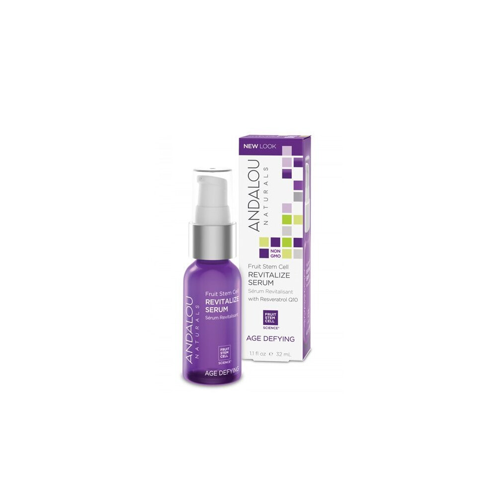 Andalou Fruit Stem Cell Revitalize Serum 32ml Anti-Aging & Firming Facial Serum for Fine Lines, Wrinkles & Radiant Skin