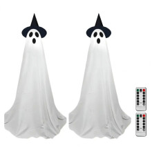 2 Packs Halloween  Decorations Outdoor Light- Standing  with Witch Hat Spooky  Figure with Remote