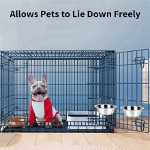 Kennel Waterbak Hangend, RVS Puppy Bowls, Hondenkrat Waterbak Hondenschotel Feeder Voedselhouder