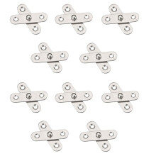 10PCS Shed Door Hinges Kitchen Cabinet Hidden 360 Degree Rotation Pivot Stainless Steel Rotating Rotatable 57x16 mm