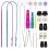Flexible Drawstring Threader Set with Stainless Steel Sewing Loop Hook Seam Tweezers Cord Lock 1