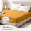 Imperial Rooms (Ocher, King (152 x 200 cm)) Fitted Sheet Bed Sheets Extra Deep 25CM Single Double King Sizes 1