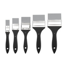 5-Teiliges Pinselset Aus Silikon, Flaches Malwerkzeug für Acrylfarben auf Wasserbasis, Gouache (1 Zoll, 1,5 Zoll, 2 Zoll, 2,5 Zoll, 3 Zoll)