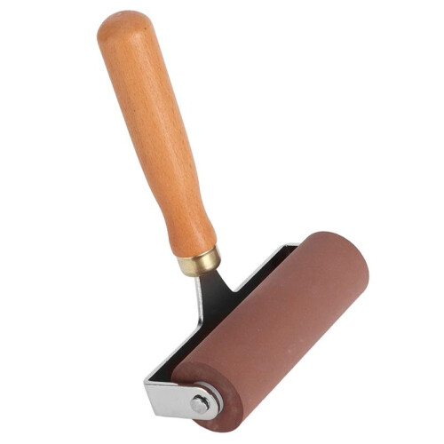 Brayer Soft Flexible Sturdy Elastic Rubber Roller for Printmaking Scrapbooks,Rubber Roller, Ink Roller(15cm) 2