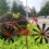 Iron Bicycle Wind Spinner Red Garden Decor 3