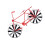 Vintage Bicycle Wind Spinner Red Metal 18