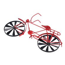 Vintage Bike Wind Spinner Red Iron Stake