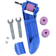 Bohrer SchäRfer 2-12,5Mm Tragbare Korund Schleifscheibe Elektro Werkzeug Bohrer Polier Schleifer Schleifscheibe Spitzer Spitzer (Blau)