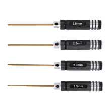 4 Stk. 1,5 / 2,0 / 2,5 / 3,0 mm Sechskantschraubendrehersatz Titan-SechskantschlüSsel-Werkzeugsatz für Mehrachsiges FPV-RC-Werkzeug