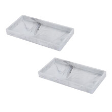 Bathroom Counter Tray Advanced Bathroom Sink Tray Shatterproof Rectangular Bathroom Tray Soap Distribution Tray B