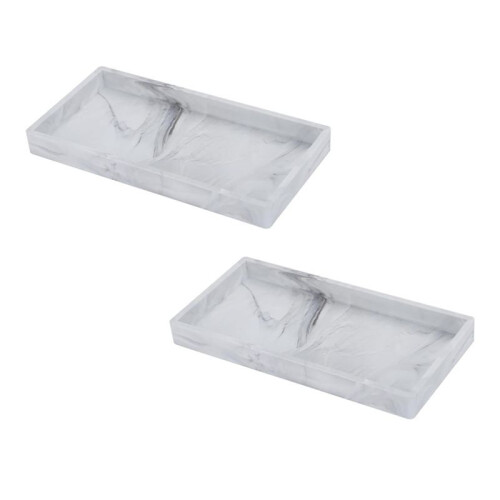 Bathroom Counter Tray Advanced Bathroom Sink Tray Shatterproof Rectangular Bathroom Tray Soap Distribution Tray B