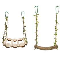 Bird Cage Swing Landscaping Props Swing Toy Climbing Interactive Ladder Anti-Chewing Ring