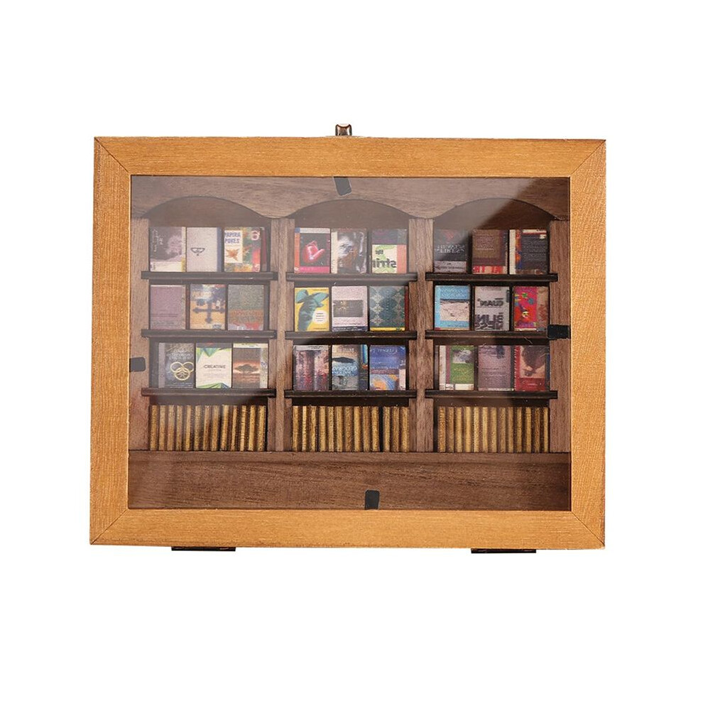 Bookshelf, Shake Away Your Anxiety Bookshelf, Miniature Bookshelf, Handmade Small Bookshelf , Miniature Book