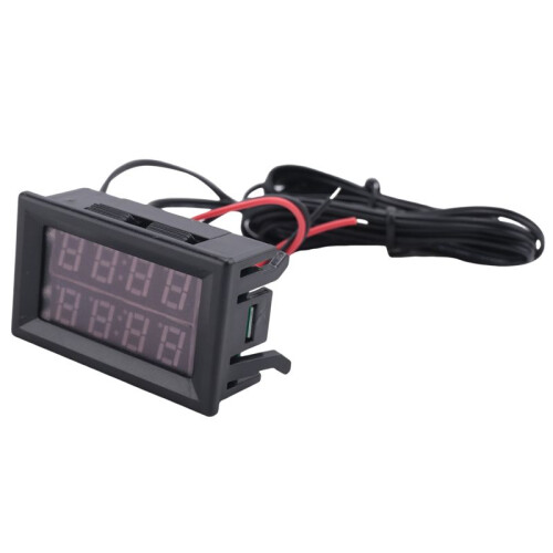 Dual Red LED Digital Display Thermometer Waterproof Temperature Sensor 0.56 Inch