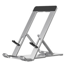 Folding Stand, Foldable Desktop Mobile Phone Stand, Portable Folding Stand, Suitable for All Mobile Phones Silver