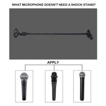 Support de Microphone à Col de Cygne Flexible avec Pince de Bureau pour Studio de Radiodiffusion, ÉQuipement de Diffusion en Direct, Stations