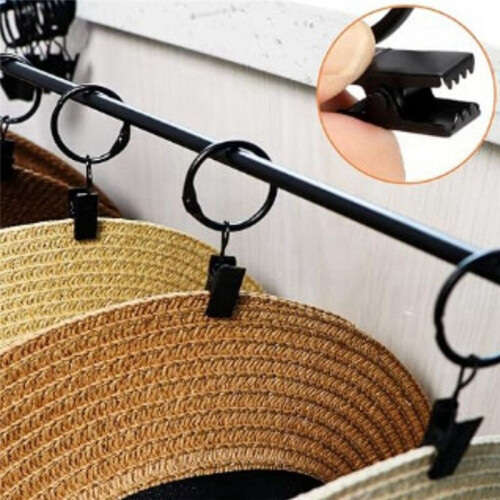 Hanging Multi-Purpose Hanging Rod Iron Ring Clothes Organizer with Hooks Kitchen Bathroom Towel Racks