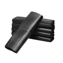 Lot de 100 Sacs Poubelles en Plastique Noir de Capacité - Sacs Poubelles Durables et Recyclables avec Poignées pour la Maison, la Cuisine, 32 X