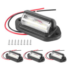 4Pz 12V 6 SMD LED Luce Targa Esterna Luce Targa Impermeabile Lampada Fanale Posteriore per Auto Camion Roulotte