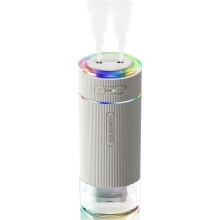 Portable Small Humidifier for Bedroom, Dual Nozzle Large Cool Mist, Personal Desk Air Humidifiers for Travel White