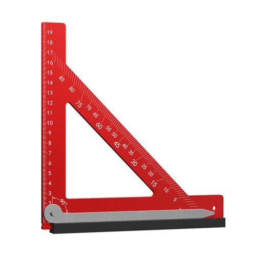 Horizontal Right Angle Ruler 90 Degree Measuring Ruler Aluminum Alloy Triangle Ruler Carpentry Ruler