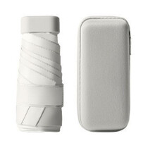 Ombrellone Parasole Portatile Tascabile Ombrello A Capsula Ombrello Anti-Sole Sia per Pioggia Che per Sole Bianco