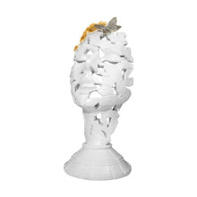 Europees Retro Abstract Menselijk Gezicht Hol Masker Ornamenten Huis Porch Woonkamer Decoratie Hars Ambachten Wit