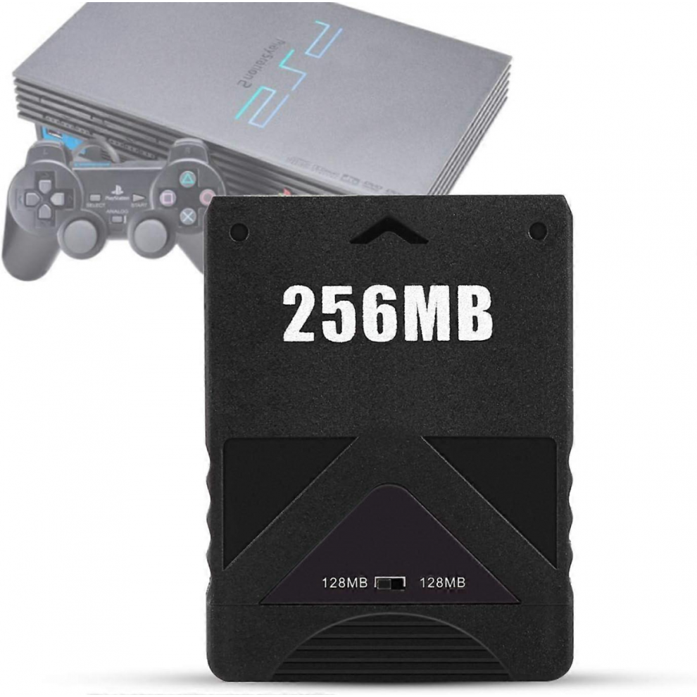 256Mb Memory Card, 256Mb High Speed Game Memory Card Compatible With Playstation 2 Ps2 (256M) Black 9042014444242