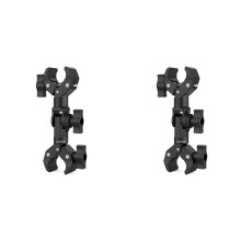 2X Double Clamp Mount Bracket Magic Arm Clamp for Insta 360 Camera Monitor Led Light Selfie Stick Bracket