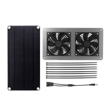 Exaustor de Ar Do Exaustor Do Painel Solar de 10W 12V para EscritóRio Ao Ar Livre, Casa de Galinha, Estufa, Painel Solar à Prova D'áGua B