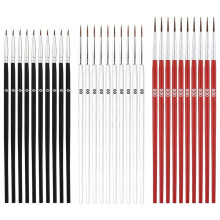 60pcs Detail Paint Brushes, 3 Sizes Miniature Fine Paintbrush 0 00 000 Tiny Liner Oil Brushes with Point Tip