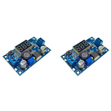 2X LM2596   Adjustable Step Down Converter Voltage Regulator LED Display Voltmeter 4.0-40 to 1.3-37V Power Adapter