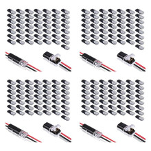 200PCS Connecteur Enfichable à Double Fil avec Boucle de Verrouillage, Connecteurs Enfichables 2 Broches 2 Voies Borne de Fil Compacte Universelle