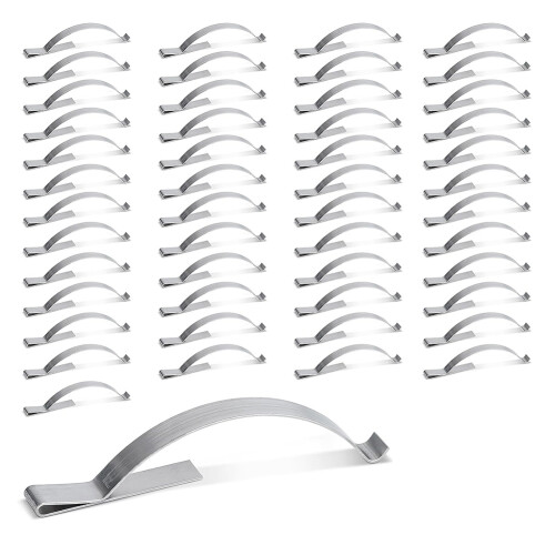 50 Pcs Window Screen Tension Spring, Corner Mount Flat Window Spring Stainless Steel Window Screen Clip 2-3/4inch 1