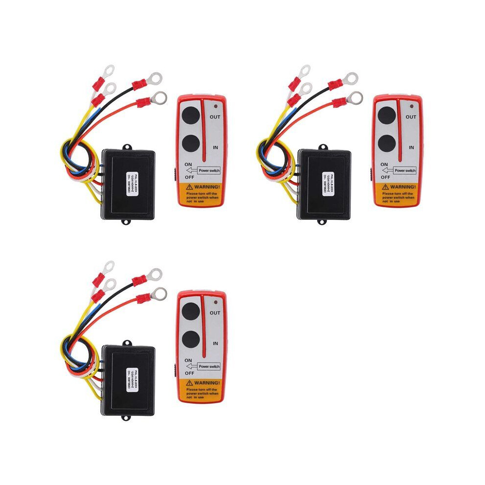 3X Universal Winch Wireless Remote Control Kit With Receiver For Truck Atv Suv 6031910610021