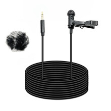 3,5-mm-Lavaliermikrofon + Windschutzhülle Lavalier-Mikrofon Aufsteckbare Externe Knopflochmikrofone für -Mikrofon 1,5 M
