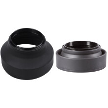 2 Pcs 3 in 1 Black Rubber Lens Hood for , 52mm & 58mm