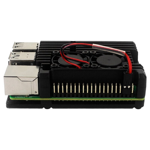 Aluminiumgehäuse mit Zwei Lüftern für Raspberry Pi 4B