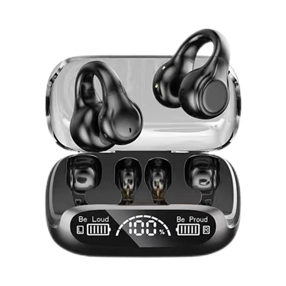 Bone Conduction Earphones 5.3 Wireless Fast Charging 58 Hours Playtime For Running Cycling Walking Black 4712143587640