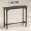 Homcom HOMCOM Bar Table Coffee Table with Adjustable Footpads Black Marble Effect 3