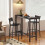 Homcom HOMCOM Bar Table Coffee Table with Adjustable Footpads Black Marble Effect 7