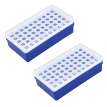 2X Laboratoire Lab Plastique 50 Prises 1.5Ml Centrifugeuse Tube Support Boite