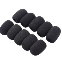 10 Stuks Microfoonhoofdkap, Ademend Schuimrubberen Windscherm voor Headsetkraagmicrofoon