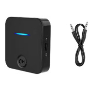 5.0 Receiver Transmitter 3.5mm Aux Jack Stereo Handsfree Audio Music Adapter with Mic